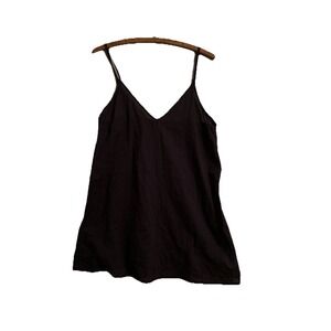 Free People Strappy Adjustable‎ Tank Top Womens M Boho V-Neck Whimsygoth Minimal